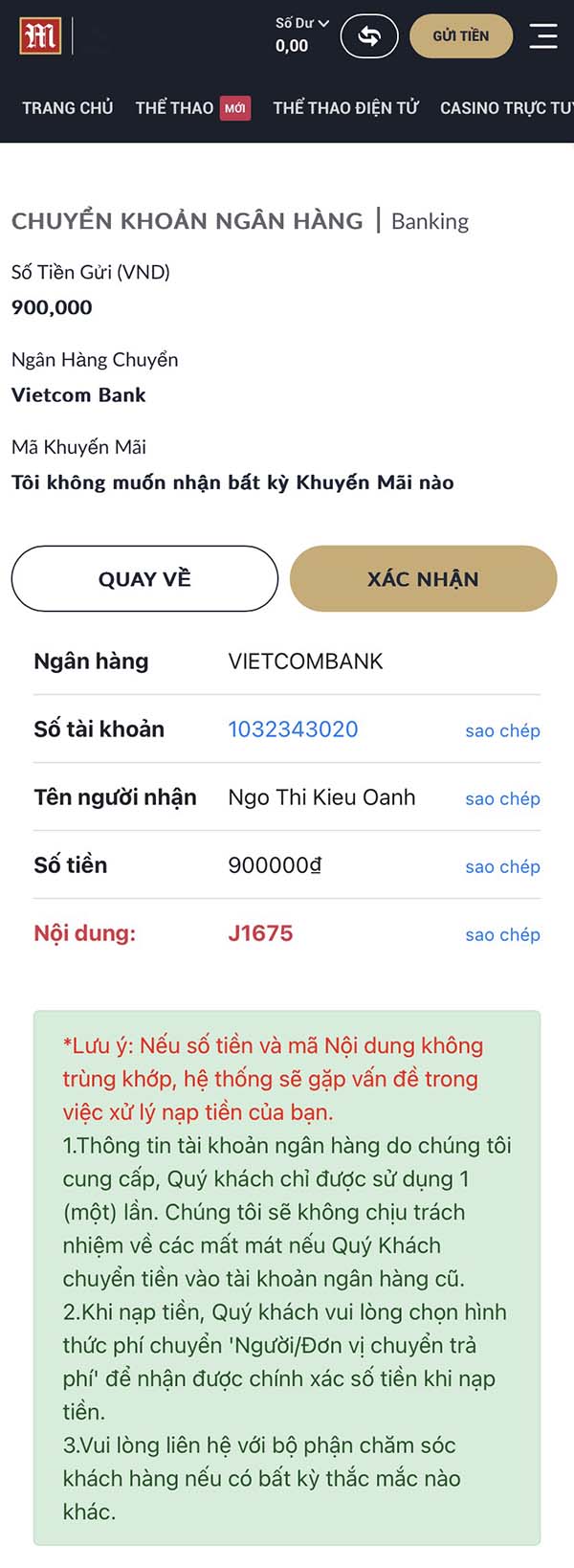 Nạp tiền tối thiểu tại m88 là bao nhiêu Nạp tiền tối thiểu tại m88 là bao nhiêu